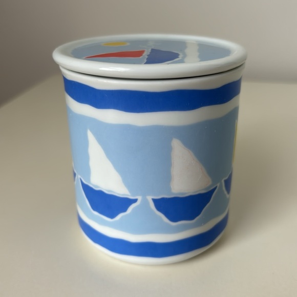 Hallmark Spring Fever Sailboat Mug with Lid Vintage Coastal Nautical Summer - Picture 7 of 12